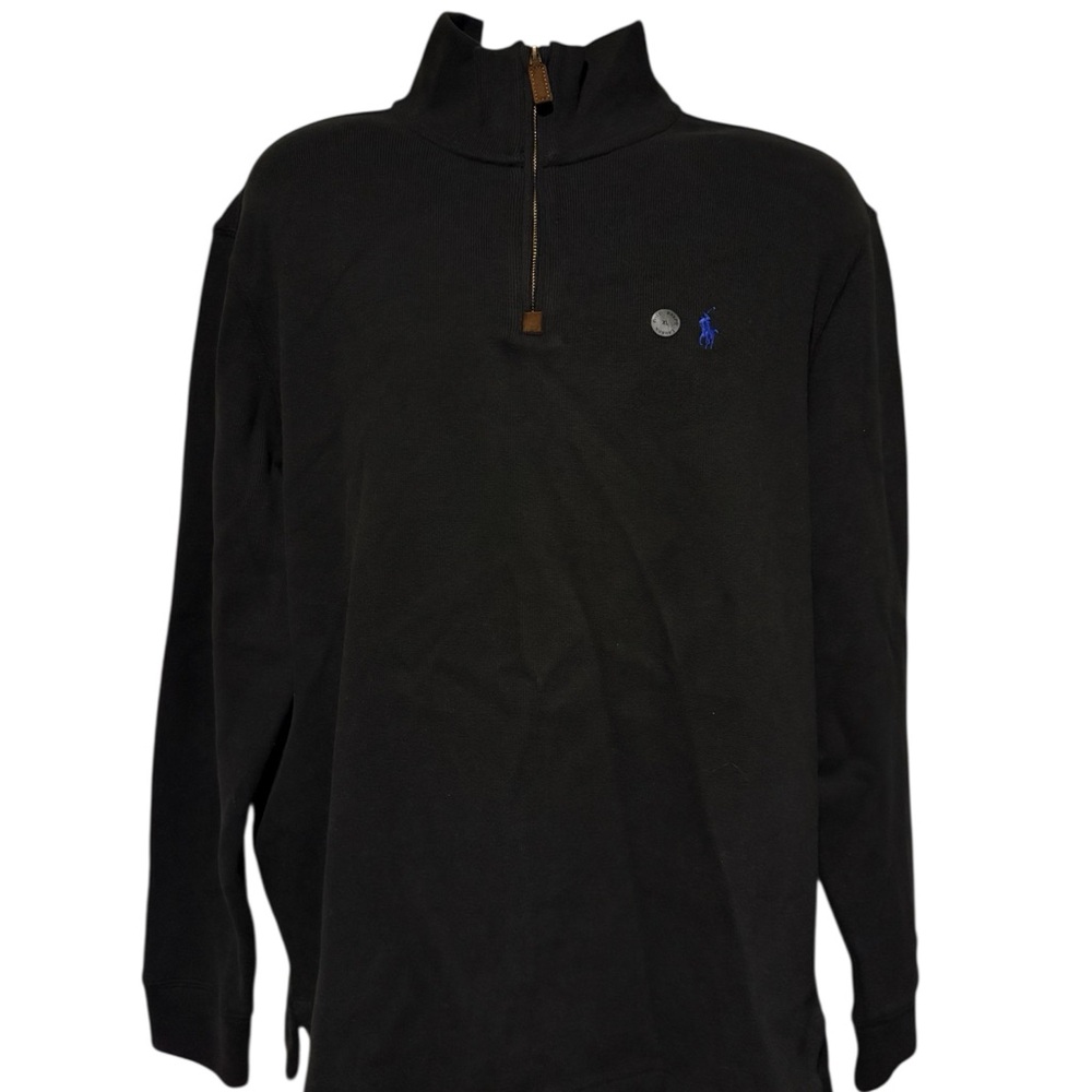 Polo Ralph Lauren Men’s Black 1/4 Zip Mock Neck Pullover Sweater XL NWT